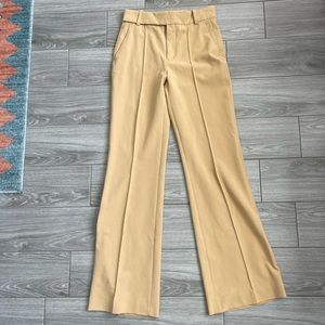 ZARA Women’s Tan/Beige Trousers, wide leg/flare style—size XS, business casual••